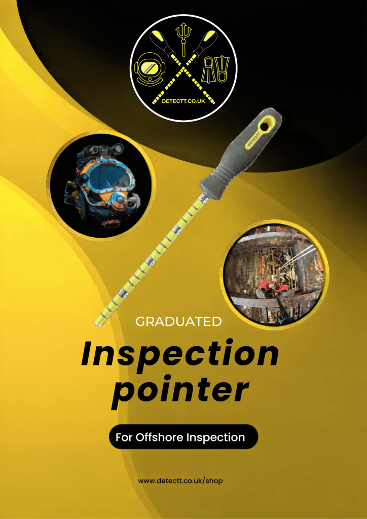 A graduated inspection pointer for use by commercial inspection divers CSWIP